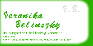 veronika belinszky business card